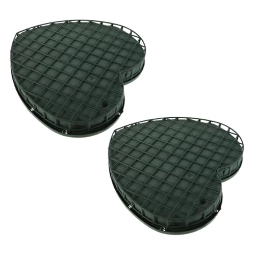 Warmhm 2stücke Herzförmige Blumenhalter Für Hochzeitsauto Schaumstoff Für Blumenarrangements Mit Saugnapf Dekoration Für Valentinstag Und Brautauto von Warmhm