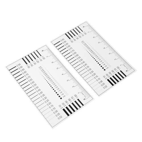 Warmhm 2 Stück Hochpräzises Teiliges Messwerkzeug für Oberflächenfehler mit Crack Gauge Vielseitiges Filmlineal zur Punkt und Linienbreitenmessung Leichtes Tragbares Inspektionslineal für von Warmhm