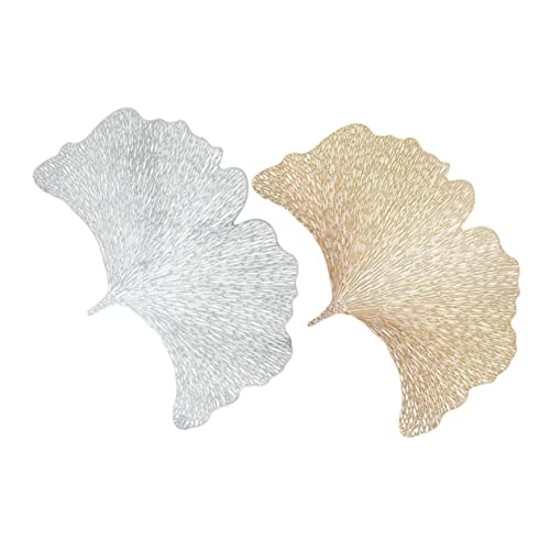 Warmhm 2 Stück Kreative Tischmatte aus PVC Hitzebeständig rutschfest Blattform für Hochzeit Party Esstischdekoration Warmhm 2 Stück Kreative Tischmatte aus PVC Hitzebeständig rutschfest Blattform für Hochzeit Party Esstischdekoration von Warmhm