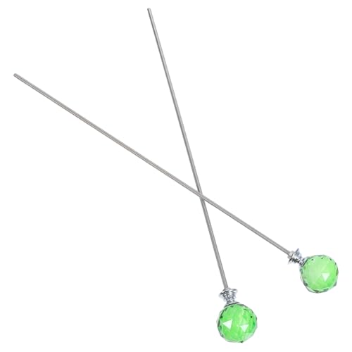 Warmhm 2 Stück Kristall Gartenstecker mit Langlebigem Metallstab Dekorative Pflanzstütze für Blumentöpfe und Garten Funkelnde Deko für Innenräume und Außenbereiche Vielseitig Einsetzbar von Warmhm