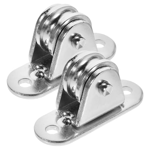 Warmhm 2 Stück Leise Langlebige Seilzug Riemenscheibe aus Nickelbeschichtetem Eisen Kleine Umlenkrollen für Garagendecke Vielseitig Einsetzbar für Heben DIY und Lastenaufhängung Warmhm 2 Stück Leise Langlebige Seilzug Riemenscheibe aus Nickelbeschichtetem Eisen Kleine Umlenkrollen für Garagendecke Vielseitig Einsetzbar für Heben DIY und Lastenaufhängung von Warmhm