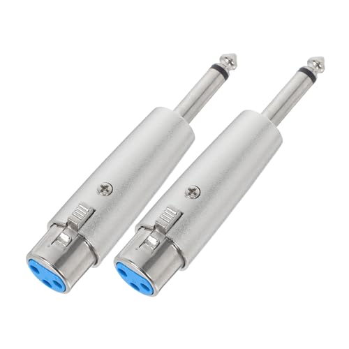 Warmhm 2 Stück Mikrofonanschluss Tragbares und Benutzerfreundliches Zubehör für Aufnahme Mischung und Übertragung Professioneller Audio Adapter von Warmhm