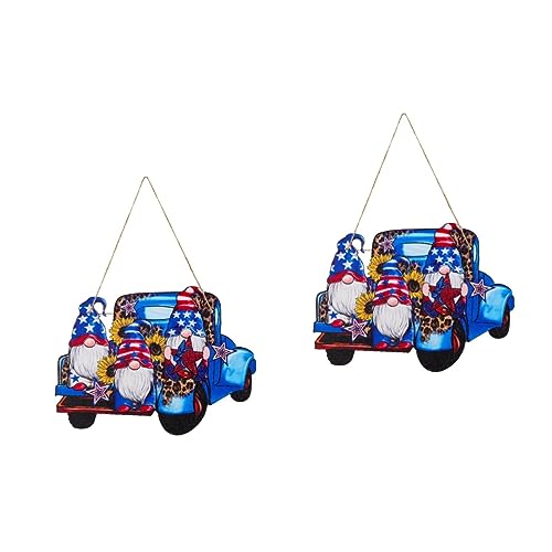 Warmhm 2 Stück Rustikales Holz Türschild Unabhängigkeitstag Dekoration Hängendes Feierschild für Restaurant Fenster Wand Party Zubehör von Warmhm