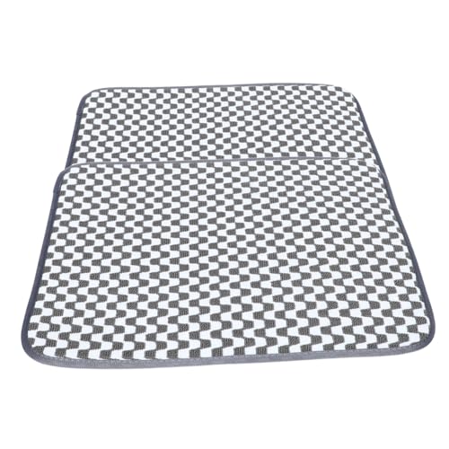 Warmhm 2 Stück Saugfähige Abtropfmatte für Küche Rutschfeste und Schnelltrocknende Trockenmatte für Geschirr Tassen Schalen Vielseitige Küchentisch Matte für Spüle und Arbeitsplatte von Warmhm