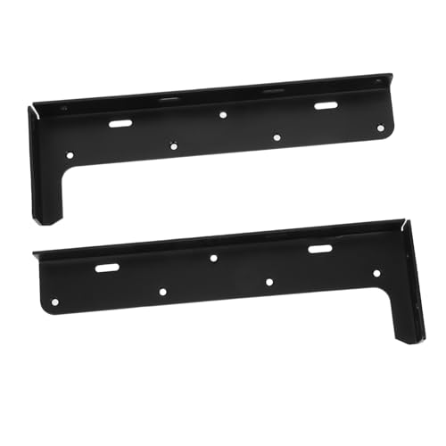 Warmhm 2 Stück Schwarze Wandmontierte Schwere Regalträger aus Stahl Unsichtbare Halterungen für Schwebende Wand Tv schränke für Küche Bad und Büro Lang von Warmhm