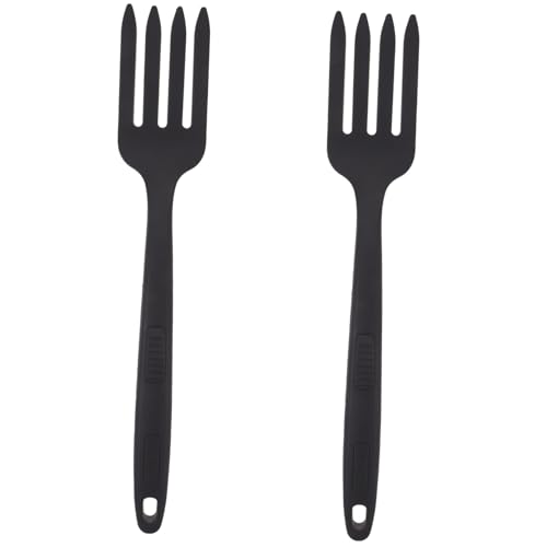 Warmhm 2 Stück Silikon Kochgabel Große Multifunktionale Kochgabel aus Lebensmittelechtem Silikon Ergonomisch Hitzebeständig Rutschfest zum Kochen von Fleisch und Pasta Warmhm 2 Stück Silikon Kochgabel Große Multifunktionale Kochgabel aus Lebensmittelechtem Silikon Ergonomisch Hitzebeständig Rutschfest zum Kochen von Fleisch und Pasta von Warmhm