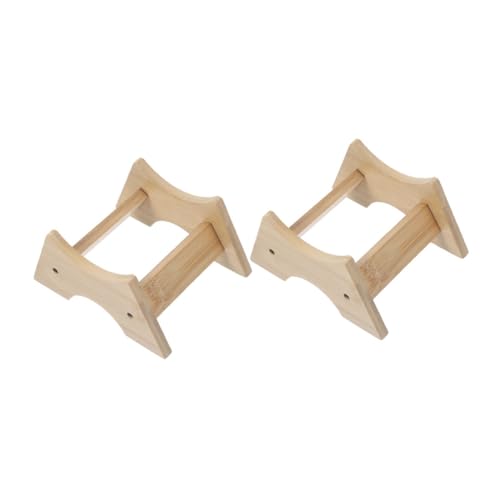 Warmhm 2 Stück Stabiler Getränkespenderständer aus Holz Sicherer Flaschenhalter für Bierfässer und Gallonen Wassereimer rutschfeste Basis für Outdoor und Theken Langlebige Halterung für von Warmhm