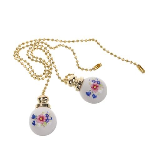 Warmhm 2 Stück Teiliges Beaded Zugkette Verlängerung mit Keramikgriff für Deckenventilator Beleuchtung Einfache Installation Stabile Leistung Verbessertes Bedienerlebnis von Warmhm