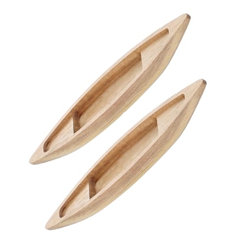 Warmhm 2 Stück Teiliges Holzboot Modell Handgeschnitztes Schwimmfähiges Kanu für Fischteiche und Aquarien Vielseitige Dekoration für und Büro Naturbelassenes Bastelprojekt von Warmhm