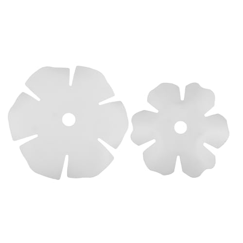 Warmhm 2 Stück Teiliges Kleine Weiße Blumenlampenschirme aus Kunststoff Nordischer Stil Pendelleuchte Lampenschirme Hängend für Schlafzimmer und Esszimmer Modernes Design von Warmhm