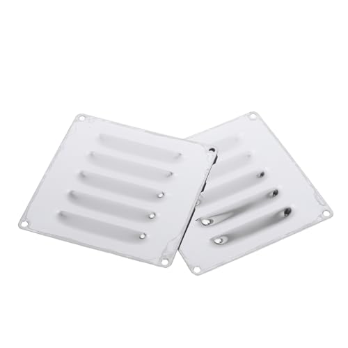 Warmhm 2 Stück Teiliges Lüftungsgitter Vent Panel mit Präzisem Luftstromdesign Robustes Quadratisches Lüftungsblech für Outdoor Feuerstelle Grill Vielseitiges Ventilationszubehör von Warmhm