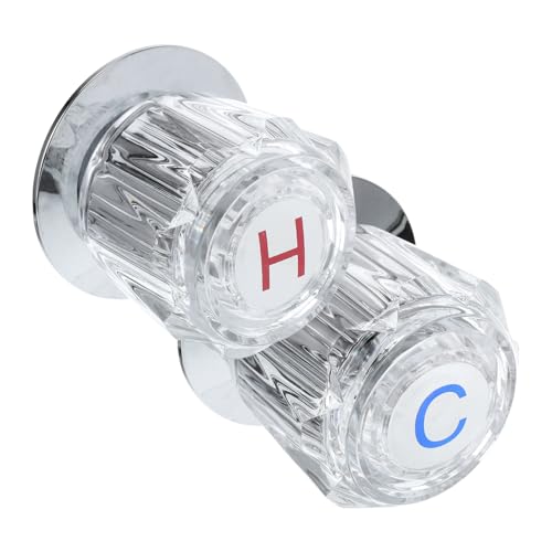 Warmhm 2 Stück Transparente Acryl Hot Cold Ersatzteile für und Dusche Sitze für Badezimmer und Küchenspüle von Warmhm