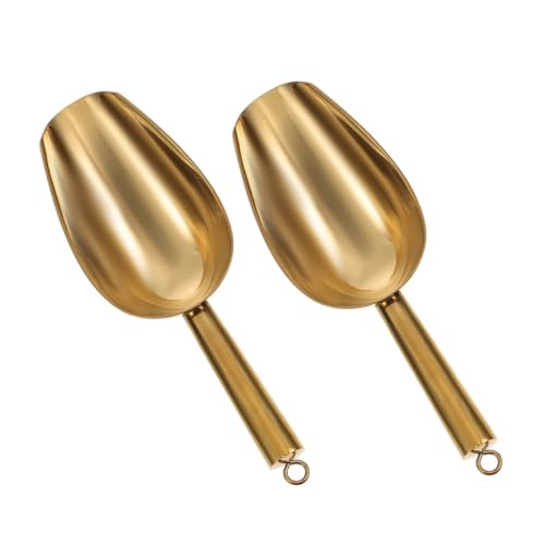 Warmhm 2 Stücke Küchenschaufel Flachboden Lebensmittelecht Rostfrei Vielseitig für Eis Tee Getreide Buffet und Supermarkt Warmhm 2 Stücke Küchenschaufel Flachboden Lebensmittelecht Rostfrei Vielseitig für Eis Tee Getreide Buffet und Supermarkt von Warmhm