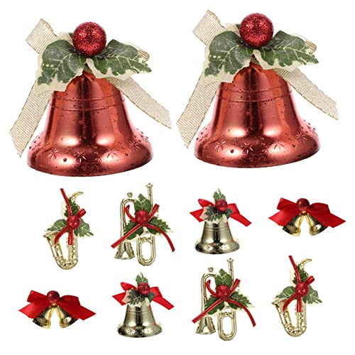 Warmhm 20 STK Weihnachtsglockenanhänger Weihnachtsschmuck für Musikinstrumente dekorative verzierung für Weihnachten weihnachtsdeko Christbaumschmuck Girlande Weihnachtsblumenverzierung von Warmhm
