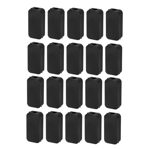 Warmhm 20 Stück Kleine Elektrische Verbindungsbox Schwarz Kunststoff USB Power Modul Dualseitiger Kabelausgang Kompaktes Gehäuse Für Desktop Nachttisch Büro Und Reise von Warmhm