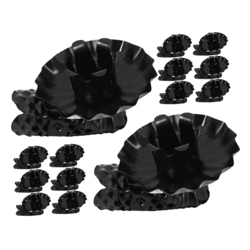 Warmhm 20St Weihnachtskerzenhalter weihnachtsbaumkerzenhalter Schwarzer Kerzenhalter Weihnachtsbaum-Kerzenhalter Stumpenkerzenhalter Weihnachtsbaum-Kerzenklammern aus Metall Kerzenständer von Warmhm