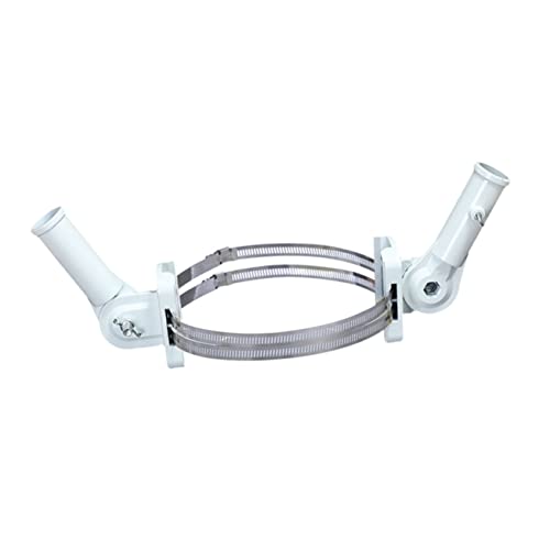Warmhm 2Stücke Aluminiumlegierung Fahnenmasthalterung mit Stahlstützen Robuste Halterung für Fahnenmast für Garten und Veranda zur Stabilen Fahnenpräsentation von Warmhm