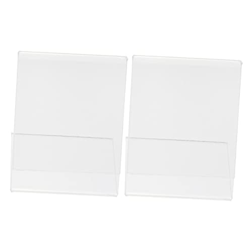 Warmhm 2Stücke Form Acryl Namenskartenständer für Qr Code Preisschilder Transparenter Etikettenhalter für Restaurants Geschäfte Messen und Empfangsbereiche von Warmhm