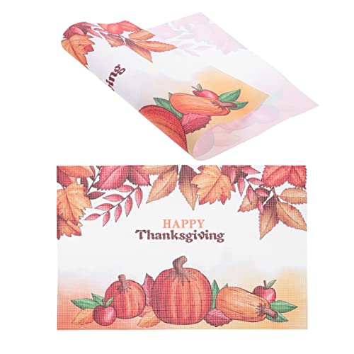 Warmhm 2Stücke Thanksgiving Tischmatten Hitzebeständige rutschfeste Dekoration für Esstisch und Feiertagsfeiern zum Schutz vor Flecken und Kratzern Warmhm 2Stücke Thanksgiving Tischmatten Hitzebeständige rutschfeste Dekoration für Esstisch und Feiertagsfeiern zum Schutz vor Flecken und Kratzern von Warmhm