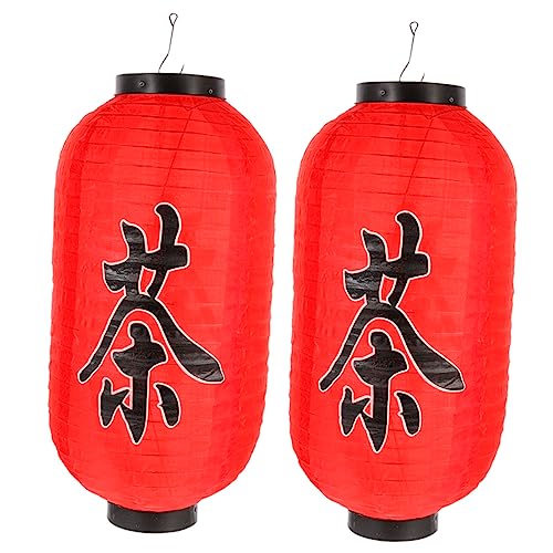 Warmhm 2st Laterne Sushi-partylampen Traditionelle Hängelampe Festliche Hängelampe Sushi-partygeschenke Astetische Raumdekoration Chinesische Dekorationen Wasserdicht Stoff China von Warmhm