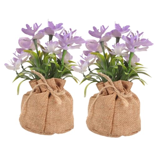 Warmhm 2stücke Künstliche Orchideen Blumen Arrangements in Töpfen Für Garten Und Innendekoration Lebensnahe Kunststoffpflanzen Für Zuhause Büro Hochzeit Und Mehr von Warmhm