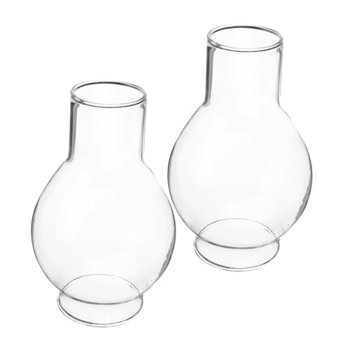 Warmhm 2stücke Kerzenglas Winddicht Aus Klarem Glas Kerzenhülle Für Zuhause Hochzeit Esstisch Glas-kerzenabdeckung Kerzenhalter Glas-sturmlichtschirm Winddicht Kerzenhülsenschutz von Warmhm