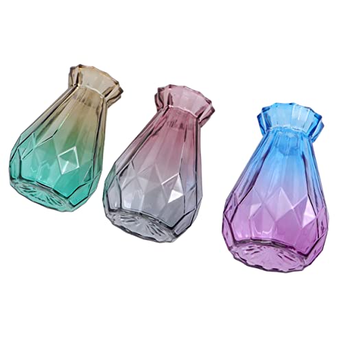 Warmhm 3 Stück Blumenvasen Für Tafelaufsätze Klare Glasvasen Für Blumen Retro-Vase Keramik-Blumenvase Kristallglasvase Dekorative Glasvase Dekorative Blumenvase Pflanzgefäß Vase von Warmhm