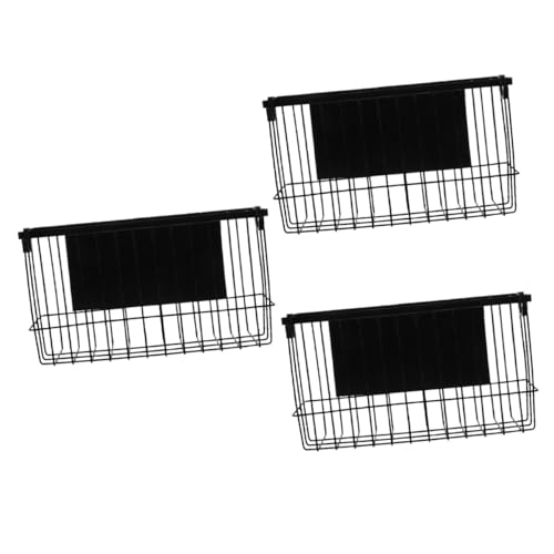 Warmhm 3 Stück Magnetisches Küchenregal Stark Haftend Platzsparendes Kühlschrank Magnetregal ohne Bohren Vielseitiger Organizer für Gewürze Snacks Teebeutel Teilig Schwarzes Kleines von Warmhm