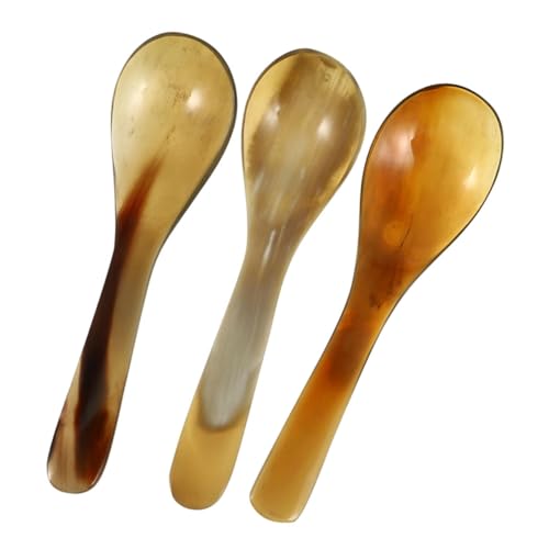 Warmhm 3 Stück Natürliche Horn Kaffee Dessertlöffel Langlebige Tragbare Küchenspoons mit Langem Griff Fein Poliert für Kaffee Tee Kuchen und Dessertgenuss Warmhm 3 Stück Natürliche Horn Kaffee Dessertlöffel Langlebige Tragbare Küchenspoons mit Langem Griff Fein Poliert für Kaffee Tee Kuchen und Dessertgenuss von Warmhm