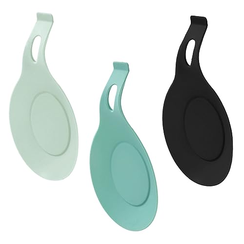 Warmhm 3 Stück Silikon Löffelablage Küchenutensilienhalter Rutschfest Vielseitig Einsetzbar für Kochlöffel Spatel Schöpflöffel in Modern Grün Schwarz Warmhm 3 Stück Silikon Löffelablage Küchenutensilienhalter Rutschfest Vielseitig Einsetzbar für Kochlöffel Spatel Schöpflöffel in Modern Grün Schwarz von Warmhm