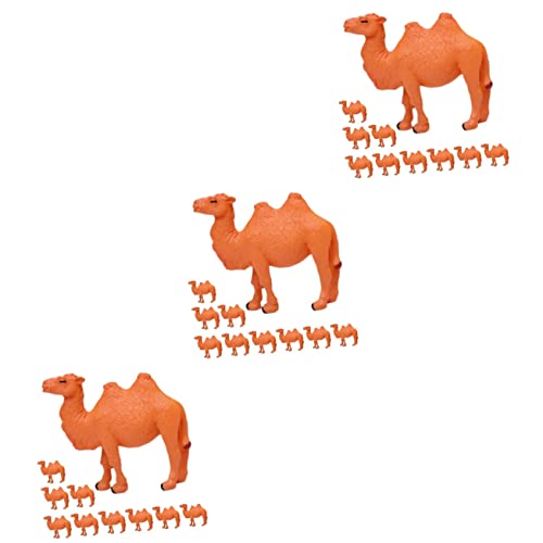 Warmhm 30 Stück Kamelpuppen-Ornament Kleine Kamelfigur Simulationstiermodell Miniatur-Tierfiguren Miniatur-Tiermodelle Kamelfiguren Kamelspielzeug Kind Blumentopf Desktop PVC von Warmhm