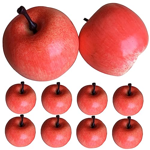 Warmhm 30st Künstlicher Apfel Hochzeitsdeko Spielzeug DIY-versorgung Fruchtmodell Prop Apfelimitat-Modell Fruchtformverzierung Foto-Requisite Simulation Äpfel Dekor Werkzeug Schaum Obst von Warmhm