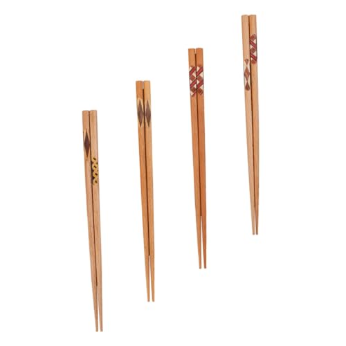 Warmhm 4 Paare Teiliges Japanischer Holzessstäbchen Praktische Wiederverwendbare Essstäbchen für Zuhause Stilvolles Design für Sushi und Asiatische Küche aus Natürlichem Holz Gefertigt Warmhm 4 Paare Teiliges Japanischer Holzessstäbchen Praktische Wiederverwendbare Essstäbchen für Zuhause Stilvolles Design für Sushi und Asiatische Küche aus Natürlichem Holz Gefertigt von Warmhm