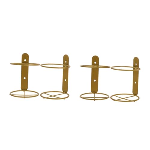 Warmhm 4 STK. Metall Weinhalter Wandmontage Gold Wand Weinregal Flaschenhalter Sicher Robust Platzsparend Weinflaschen Aufbewahrung Für Küche Bar Wohnzimmer von Warmhm