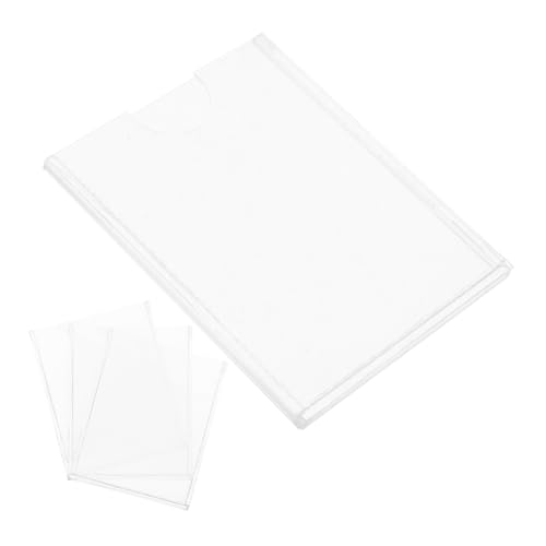 Warmhm 4 Stück Acryl Kartenschlitz Visitenkartenhalter Papierhalter Ständer Für Den Schreibtisch Menühalter Kartenhalter Kleiner Firmennamenskartenhalter Visitenkartenhalter von Warmhm
