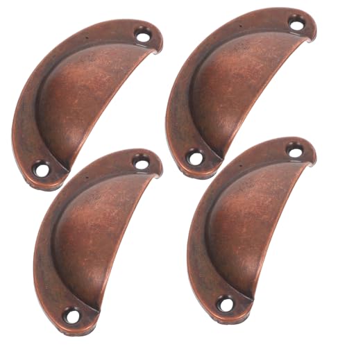 Warmhm 4 Stück Antike Muschelgriffe aus Gusseisen für Schubladen Möbelknöpfe im Vintage Stil Geeignet für Apothekerschrank Kleiderschrank und Holzschränke Rotbronze Warmhm 4 Stück Antike Muschelgriffe aus Gusseisen für Schubladen Möbelknöpfe im Vintage Stil Geeignet für Apothekerschrank Kleiderschrank und Holzschränke Rotbronze von Warmhm