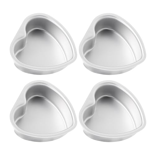 Warmhm 4 Stück Herzförmige Kuchenform Aluminium Backformen für Cupcakes Egg Tarts und Puddings für Valentinstag und Besondere Anlässe Warmhm 4 Stück Herzförmige Kuchenform Aluminium Backformen für Cupcakes Egg Tarts und Puddings für Valentinstag und Besondere Anlässe von Warmhm