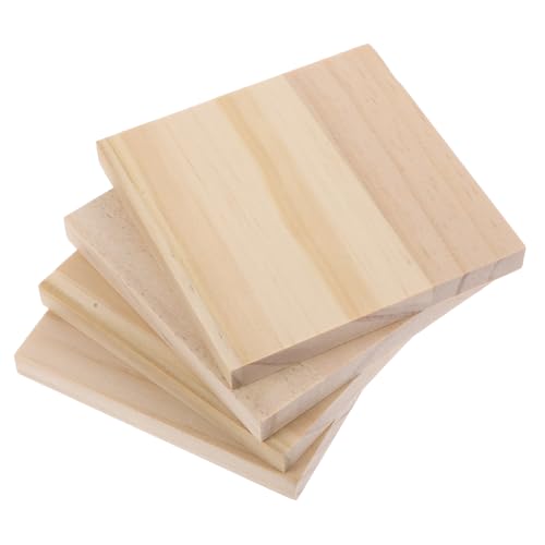 Warmhm 4 Stück Holz Untersetzer Multifunktional als Blumentopfmatte Hitzebeständig Isolierend Robustes Vielseitig für Zuhause Büro Gastronomie Schützt Tischplatte von Warmhm