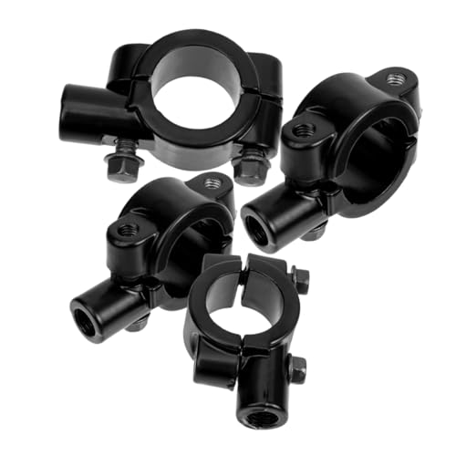 Warmhm 4 Stück Motorrad Lenker Spiegel Halterung Verstellbare Rückspiegel Adapter für Motorräder und Fahrräder Vielseitige Halterung für Sichere Sichtbarkeit von Warmhm