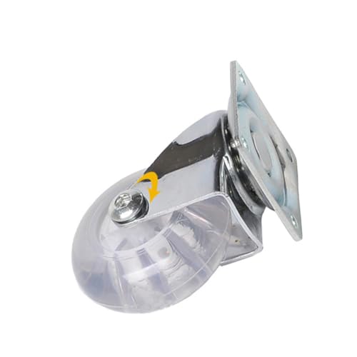 Warmhm 4 Stück PU Lenkrollen ohne Bremse Transparent Drehbar Verschleißfest für Möbel Einkaufswagen Industrie Leicht Montierbar Warmhm 4 Stück PU Lenkrollen ohne Bremse Transparent Drehbar Verschleißfest für Möbel Einkaufswagen Industrie Leicht Montierbar von Warmhm