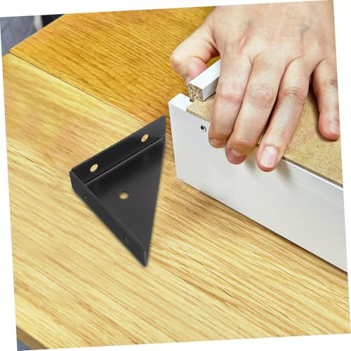 Warmhm 4 Stück Teiliges Edelstahl Dreieckwinkel Fixierwinkel für Schreibtisch Bett und Schrank Stabile Montagewinkel mit Vorgebohrten Löchern Einsetzbare Metallwinkel zur von Warmhm