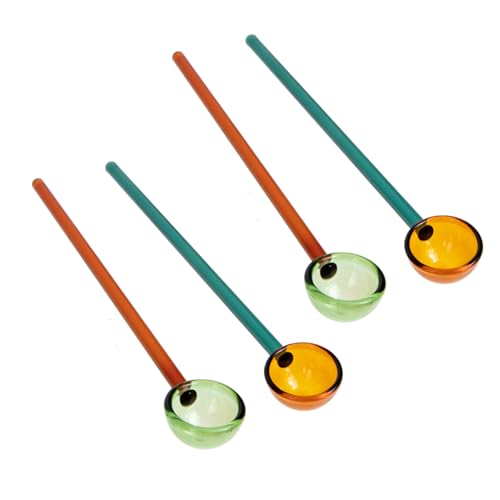 Warmhm 4 Stück Teiliges Farbige Glaslöffel mit Langem Stil Hitzebeständig Vielseitig für Kaffee Suppe und Dessert Leicht zu Halten für Zuhause und Gastronomie Warmhm 4 Stück Teiliges Farbige Glaslöffel mit Langem Stil Hitzebeständig Vielseitig für Kaffee Suppe und Dessert Leicht zu Halten für Zuhause und Gastronomie von Warmhm