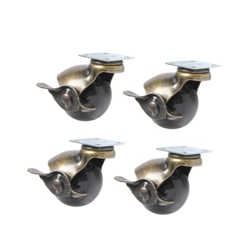 Warmhm 4 Stück Teiliges Kugel lenkrollen mit Bremse Möbelrollen aus Antikem Bronze Drehbare Bürostuhl Tischrollen Geeignet für Teppichboden und Büro Wohnmöbel Warmhm 4 Stück Teiliges Kugel lenkrollen mit Bremse Möbelrollen aus Antikem Bronze Drehbare Bürostuhl Tischrollen Geeignet für Teppichboden und Büro Wohnmöbel von Warmhm