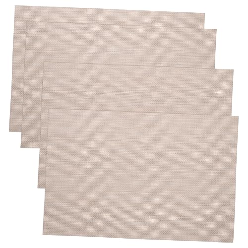 Warmhm 4 Stück Teiliges PVC Tischset Hitzebeständige Abwaschbare Isoliermatten Schützende Unterlage für Teller Schalen Hitzeisolierende Küchenmatten Weiß von Warmhm