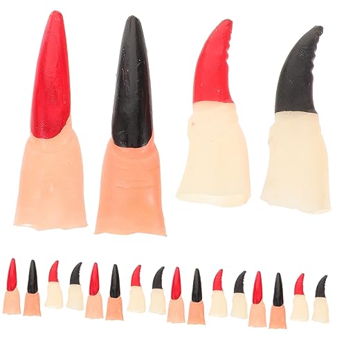 Warmhm 40 Stück Teiliges Halloween Cosplay mit Hexenfingern Realistische Falsche Nägel Schwarz und Rot Langlebiges Material für Halloween Party Horror Dekoration und Kostümzubehör Warmhm 40 Stück Teiliges Halloween Cosplay mit Hexenfingern Realistische Falsche Nägel Schwarz und Rot Langlebiges Material für Halloween Party Horror Dekoration und Kostümzubehör von Warmhm