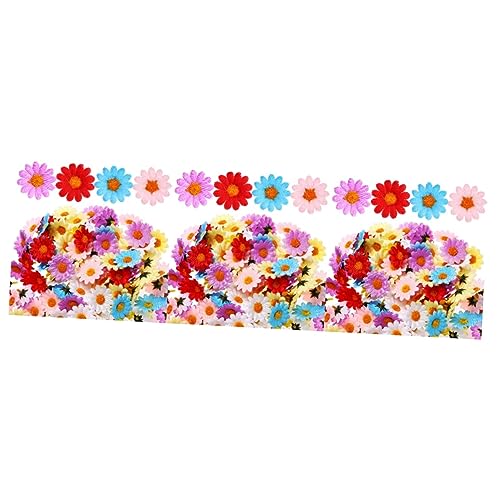 Warmhm 450 STK Gänseblümchen Künstliche Blumen Für Das Kunsthandwerk Kunstblumen Zum Basteln Stoffblumen Kleine Blumen Zum Basteln Blütenkopf Dekoration Seidentuch Schmuck Mini von Warmhm