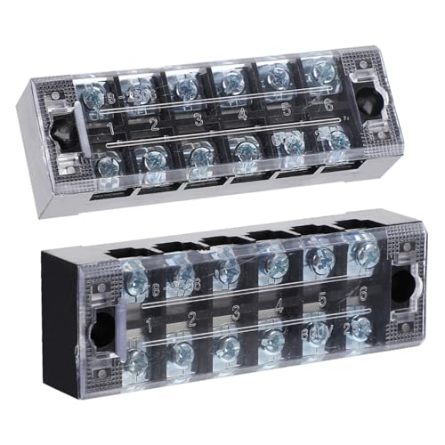 Warmhm 5 Stück Teiliges Isolierte Kupferanschlussklemmen Doppelter Reihe Langlebige Schraubklemmen Transparente Abdeckung Einfache Installation Sichere Elektrische Verbindung für Warmhm 5 Stück Teiliges Isolierte Kupferanschlussklemmen Doppelter Reihe Langlebige Schraubklemmen Transparente Abdeckung Einfache Installation Sichere Elektrische Verbindung für von Warmhm