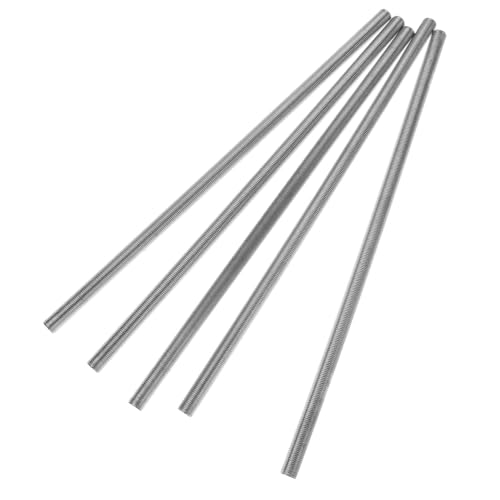 Warmhm 5 Stück Teiliges Lampenzubehör Gewindestange aus Eisen Vollgewinde Verlängerungsstab für DIY Lampenbau Stabile Deckenleuchten Montage Silber von Warmhm