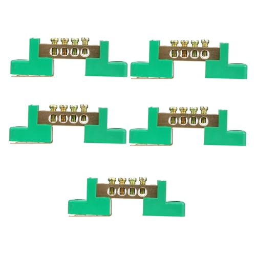 Warmhm 5 Stück Teiliges Terminalblock Messing mit Hitzebeständigem Kunststoffgehäuse Langlebiger Verteilerblock für Professionelle Elektrische Erdungs Verteilungsanwendungen Warmhm 5 Stück Teiliges Terminalblock Messing mit Hitzebeständigem Kunststoffgehäuse Langlebiger Verteilerblock für Professionelle Elektrische Erdungs Verteilungsanwendungen von Warmhm