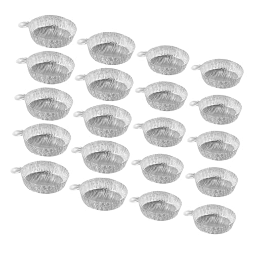 Warmhm 50 Stück Aluminiumfolie Wiegeschalen mit Griff Leichte Hitzebeständige Einweg Wägeplatten für Labor und Proben Praktische Handhabung und Langlebiges Material von Warmhm